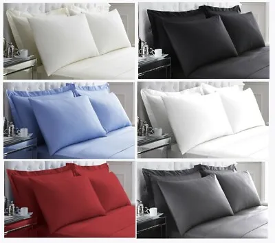 Egyptian Cotton 200 Thread Count Housewife Or Oxford Pillow Cases • £6.99