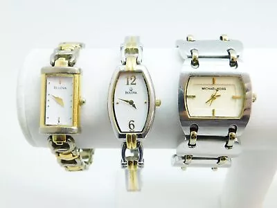 Bulova Swiss & Michael Kors MK-3082 Two Tone Women's Dress Watches 128.1g • $19.99