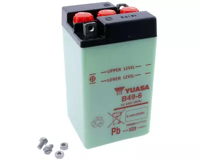 Battery 6V 8Ah YUASA B49-6 Without Acid Pack Piaggio Vespa GS Sprint SS180 BM • £34.99