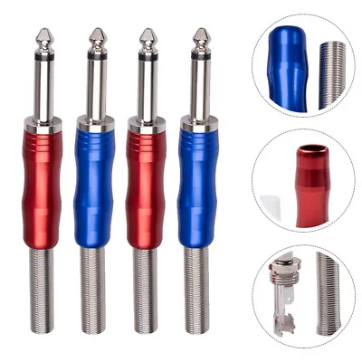  4 PCS 1/4 Inch Mono Plug 6.35mm Jack Guitar Audio TRS Connector Player • $9.29