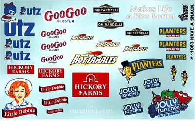 Have A Snack Logos 1:24 1:25 Gofer Racing Decals 11083 Model Car Utz Planters • $8.99