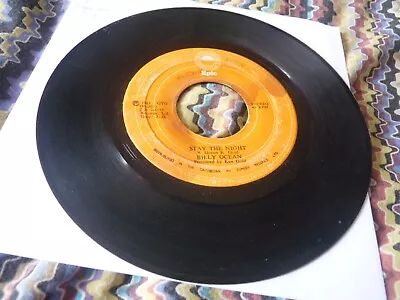 Billy Ocean Mega Rare Jamaica Pop 7  Stay The Night Plays GOOD+/GOOD Epic • $4.43