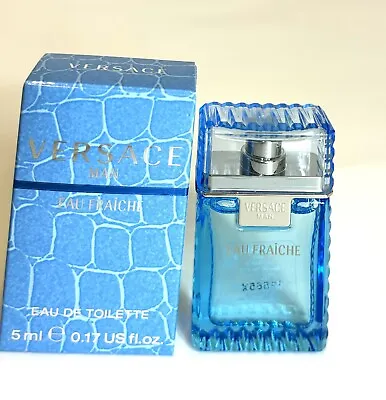 EAU FRAICHE By Versace Man .17 Edt MINI Splash 5 ML NEW In Box • $7.04