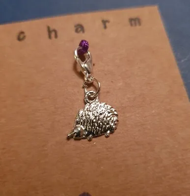 Clip On Charm Hedgehog For Bracelet Handbag Zip Purse Coat • £2.40