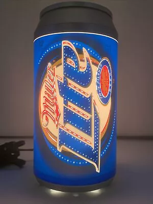 Vintage MILLER LITE Motion Light PROMO BEER CAN 10” Tall Working Man Cave • $65.59