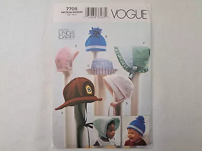 Vogue Pattern - Baby Bonnets/Hats (6 Styles) #7705 - Uncut • $9.75