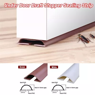 High Quality Door Bottom Seal 1 Pcs White/brown Cold Resistance High Resilience • £12.46