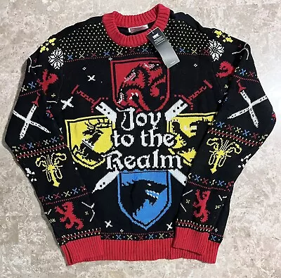 $34.99 • Buy Men’s HBO Game Of Thrones Joy To The Realm Ugly Christmas Sweater Size Small