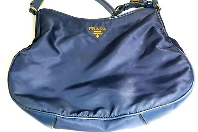 Prada Tessuto Nylon Navy Blue Shoulder Bag • $427.50