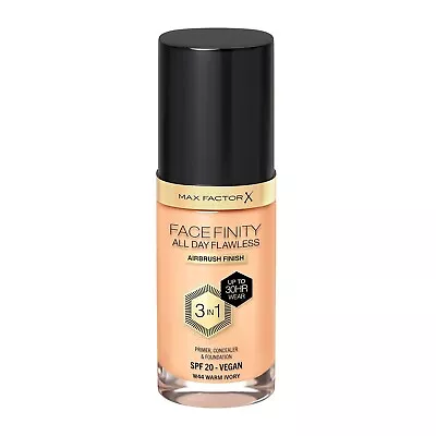 Max Factor Max Factor Facefinity Flawless 3 In 1 Foundation 44 Warm Ivory 30ml • $21.71