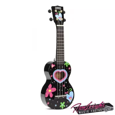 Mahalo MA1HEBK Art Series Hearts Soprano Ukulele With Bag • $59.95