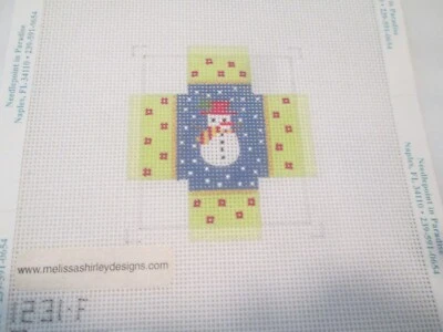 $28 • Buy Snowman Petit Four-melissa Shirley-handpainted Needlepoint Canvas