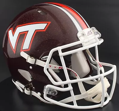 VIRGINIA TECH HOKIES NCAA Riddell Speed Full Size REPLICA Football Helmet • $159.99