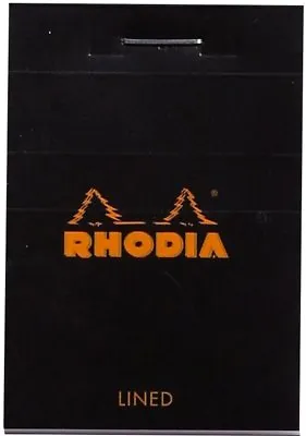 Rhodia Staplebound - Mini Notepad - Lined - Black - 2 X 3 Inch (80 Sheets) - New • $7.95