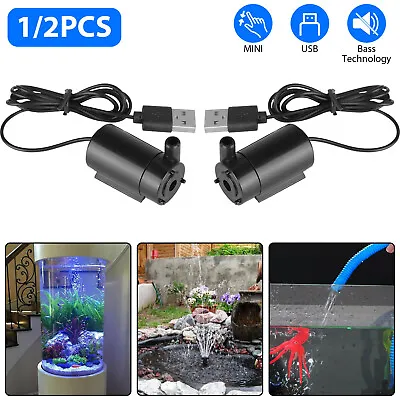 Mini Water Pump Small Mute Submersible USB 5V 1M Cable Garden Home Fountain Tool • $5.55