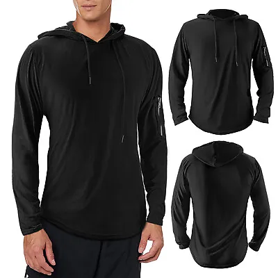 Men Hoodie Casual Hooded Solid Pocket Slim Fit Sweatshirts Pullover Sweater Tops • $15.98