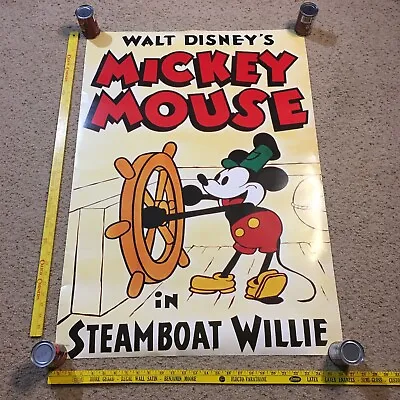 Poster Walt Disney's Mickey Mouse Steamboat Willie Movie Poster Large • $99