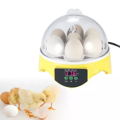 7 Eggs  Digital  Incubator Hatcher Transparent Eggs Hatching Machine K5D5 • £24.90