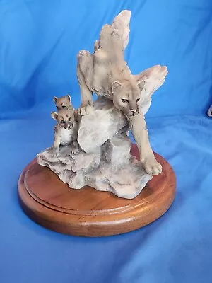 Mill Creek Studios Sculpture  Maternal Refuge  Cougar And Cubs Figure EUC • $34.95