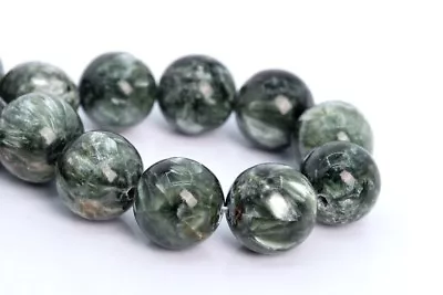 12MM Genuine Natural Seraphinite Beads Grade AA Round Gemstone Loose Beads 4  • $22.79