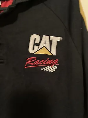 Ford CAT Racing Polo Embroidered Men's L - Bright #25 - Old & Worn Collectable • $23.95