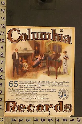 1914 Phonograph Columbia Grand Grafonola Record Music Instrument Disc Ad Wg43 • $28.95