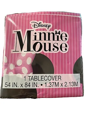 Disney Minnie Mouse Plastic Table Cover Tablecloth Girl Birthday Party Supplies • $4.99