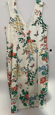 STUNNING Oasis Floral Sleeveless Wiggle Shift Dress With Front Slit Size 14 NWT • £12.95