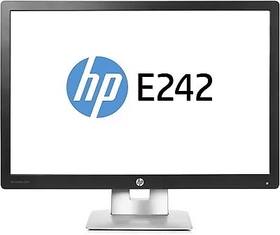 HP EliteDisplay E242 24” 1920x1200 IPS LED LCD Monitor HDMI DP 16:10 *GRADE A* • $99.99