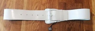 £58.99 • Buy Burberry London White Patent Leather Belt Size 12 Brand New Authentic