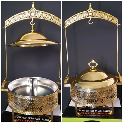 £145 • Buy Stylish Food Warmer Server Dish Stainless Steel Chafing Dish Catering Buffet 