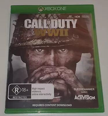 Call Of Duty WW2 Xbox One Game (C.O.D) Tested And Working  • $12.99