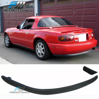 Fits 90-97 Mazda Miata OE Style PU Unpainted Black Rear Bumper Lip Spoiler • $64.99