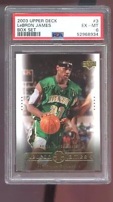 2003-04 Upper Deck Box Set #3 Lebron James ROOKIE RC PSA 6 Graded Card NBA 03-04 • $32.96