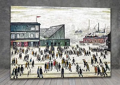 L. S. Lowry Going To The Match CANVAS PAINTING ART PRINT POSTER 1864 • £6.99