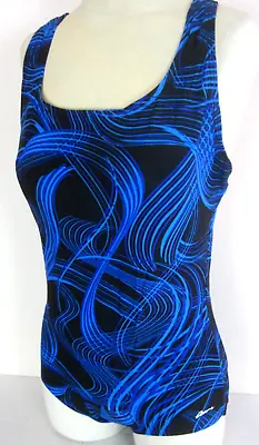 $21.99 • Buy Dolfin Aquashape Ocean One Piece Swimsuit Women's 24 Blue Geometric NEW