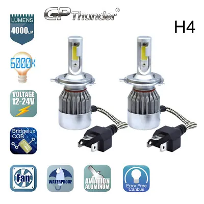 GP Thunder H4 HB2 9003 GP Thunder LED Headlight Kit Hi/Lo Power 2-Bulbs 6000K • $13.99