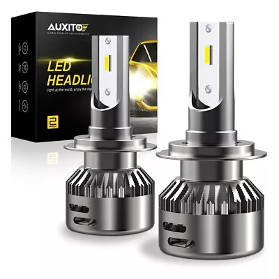 AUXITO H7 LED Headlight Bulb Kit High Beam 6500k Cool White Bulbs Bright Lamp 2x • $19.99