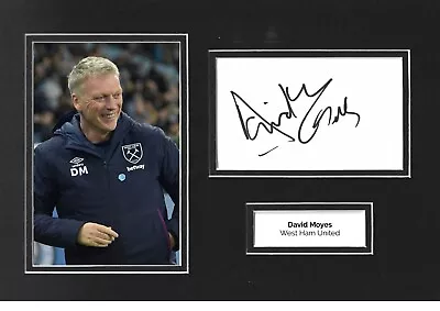 David Moyes Signed 12x8 Photo Display West Ham United Autograph Memorabilia • £39.99