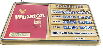 Vintage 21.5X 38 Winston Cigarettes Two Sided Store Price Display Ad Sign RJR • $325.88