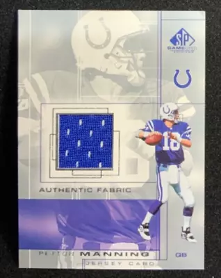 2001 Upper Deck Sp Game Used Authentic Fabric Jersey Peyton Manning Colts • $4.99