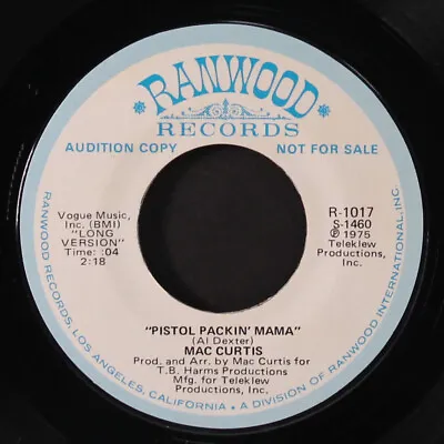 MAC CURTIS: Pistol Packin' Mama RANWOOD 7  Single 45 RPM • $10