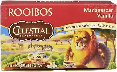 Celestial Seasonings Madagascar Vanilla Red Tea Bags - 20 Ct • $10.22