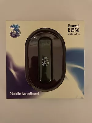 Huawei E1550 3G USB Modem Mobile Broadband Internet Dongle On 3 Network. • £7.99