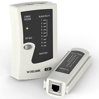 VCELINK GJ468 Network Cable Tester RJ45 Ethernet Cable Tester PoE For Cat5/Cat • £10