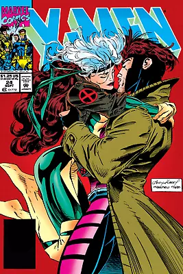 X-Men 90's Comic Book Issue 24 Rogue Gambit Kiss Poster 24x36 Inches • $20