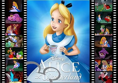 £4 • Buy Disney Alice In Wonderland Filmstrip Art A4 Print,photo,picture,nursery