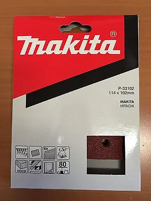 Makita Palm Sander Sheets Red 406080120g 240g X10 102x114mm FREE 1ST CLASS • £7.58