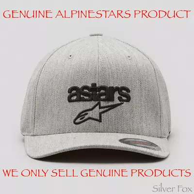 Alpinestars Heritage Blaze Grey Heather Flexfit Flex Fit Cap Hat New With Tags • $34.95