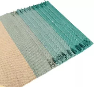 100% Organic Cotton Yoga Mat Eco-Friendly Hand-Woven Rug - Non-Slip & Thick • $69.99